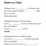 Halloween Night   Kids Song Fill In The Blank