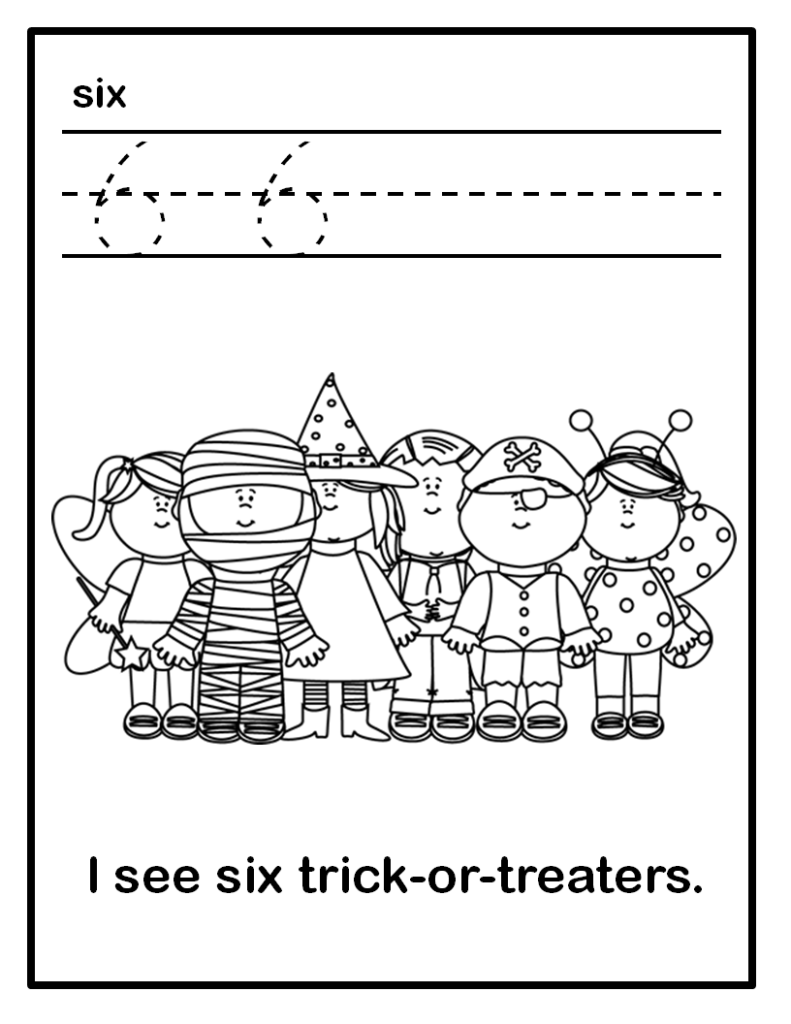 Halloween Number Book Worksheets Numbers 1 10 | Numbers 1 10