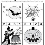 Halloween Number Worksheets Kindergarten Coloring Book