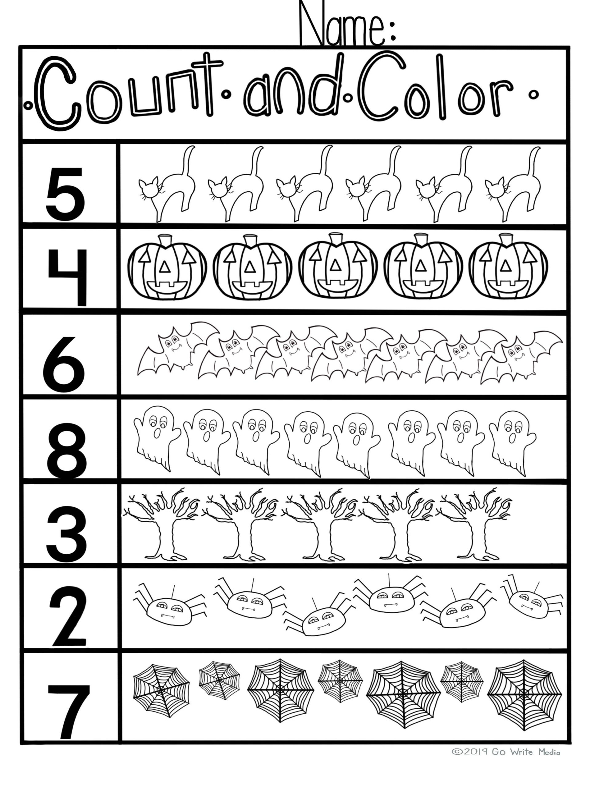 Halloween Numbers Worksheet | Halloween Worksheets Free