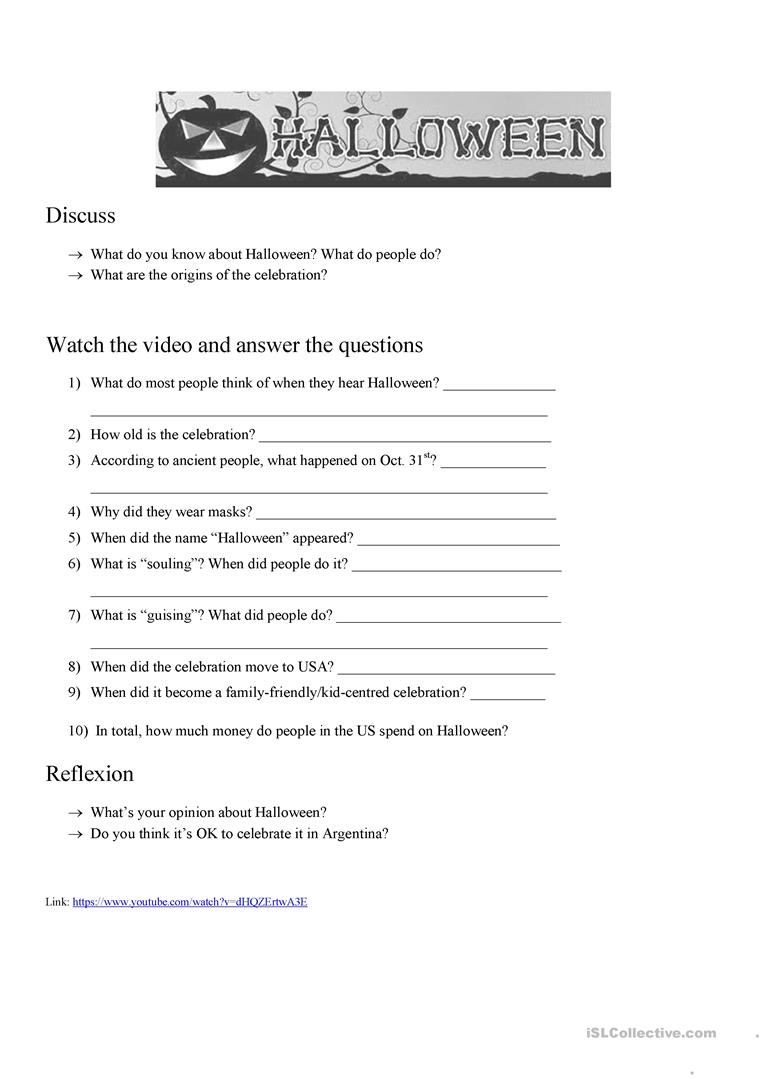 Halloween Origins - English Esl Worksheets For Distance