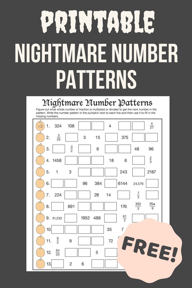Halloween Patterns | Math Worksheets, Halloween Math, Free