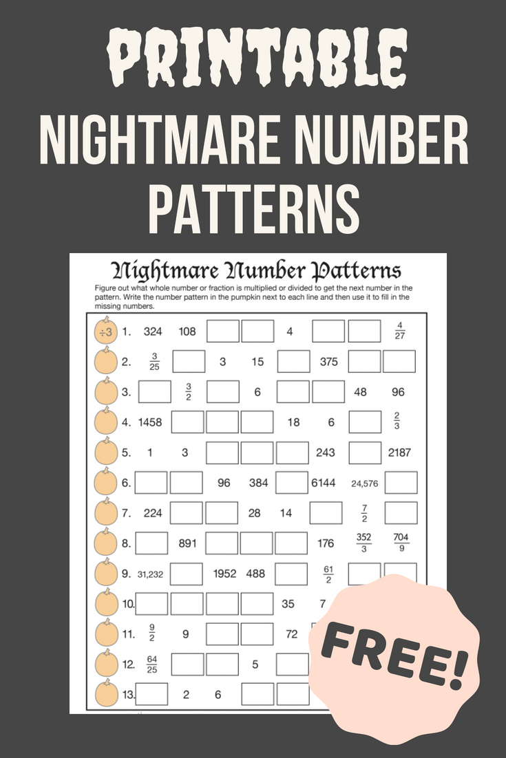 Halloween Patterns | Worksheet | Education | Free