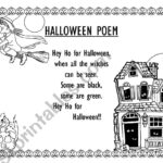Halloween Poems   Esl Worksheetlministr