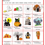 Halloween   Prepositions   English Esl Worksheets For