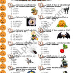 Halloween Quiz   Esl Worksheetjayce