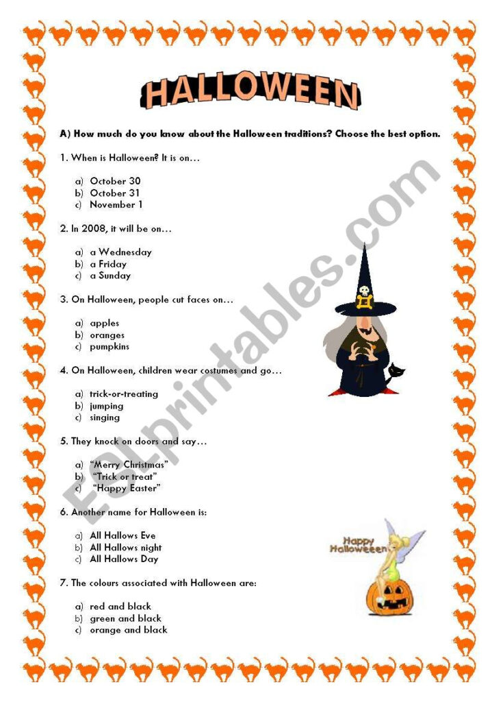 Halloween Quiz   Esl Worksheetladybug