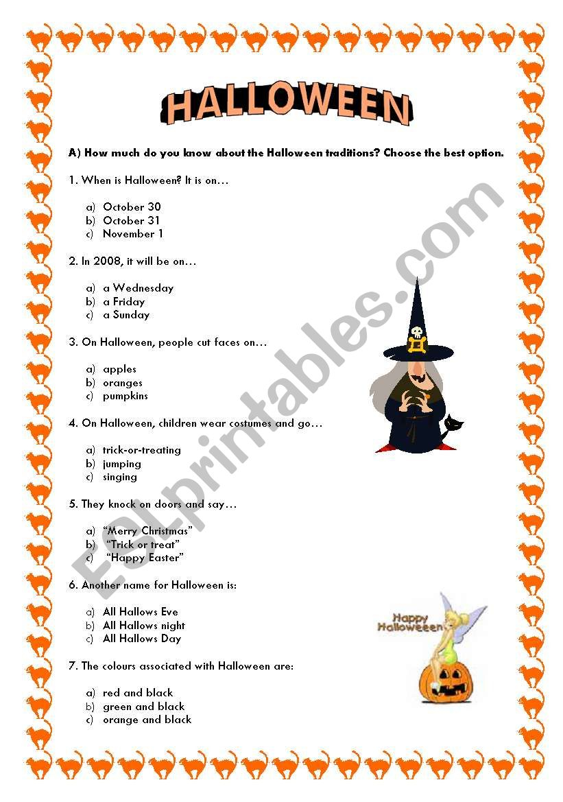 Halloween Quiz - Esl Worksheetladybug