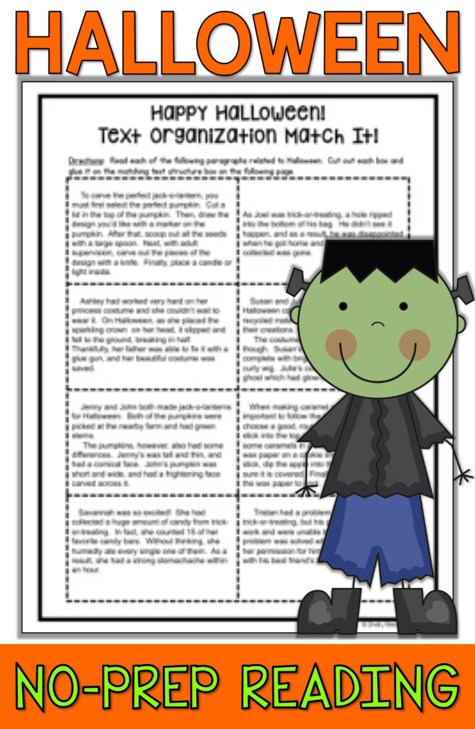 Halloween Reading Activities For 3Rd, 4Th Grade, 5Th, And
