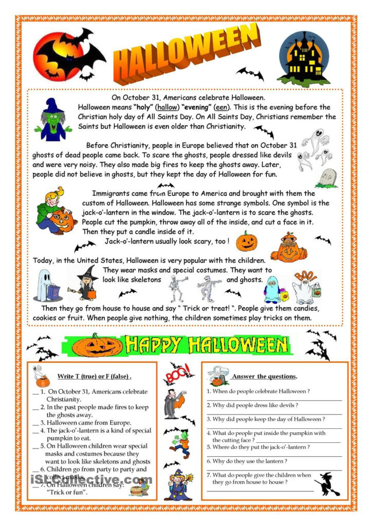 Halloween Reading | Halloween Worksheets, Halloween Halloween Reading | Halloween Worksheets, Halloween