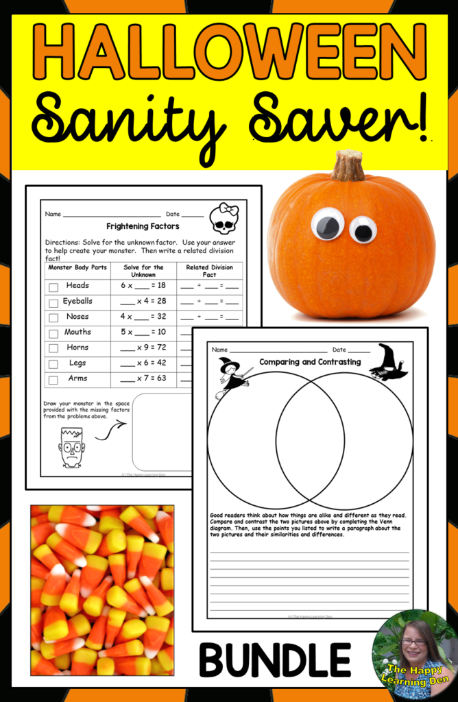 Halloween Reading, Writing, And Math Activities And