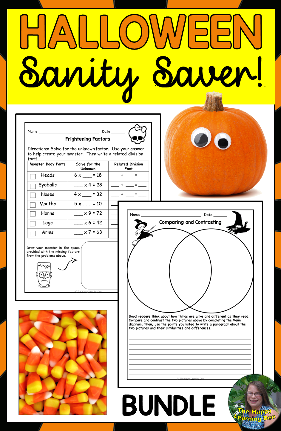 Halloween Reading, Writing, And Math Activities And
