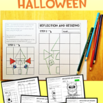 Halloween Reflection And Scale Factor Drawing, 29 Pgs