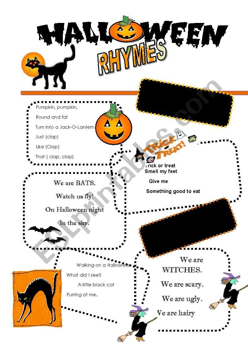 Halloween Rhymes - Esl Worksheetmiss-O