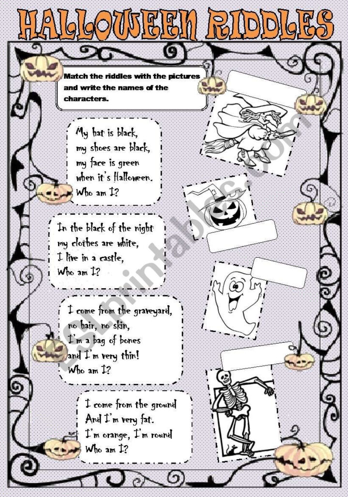 Halloween Riddles   Esl Worksheetlaretta.77