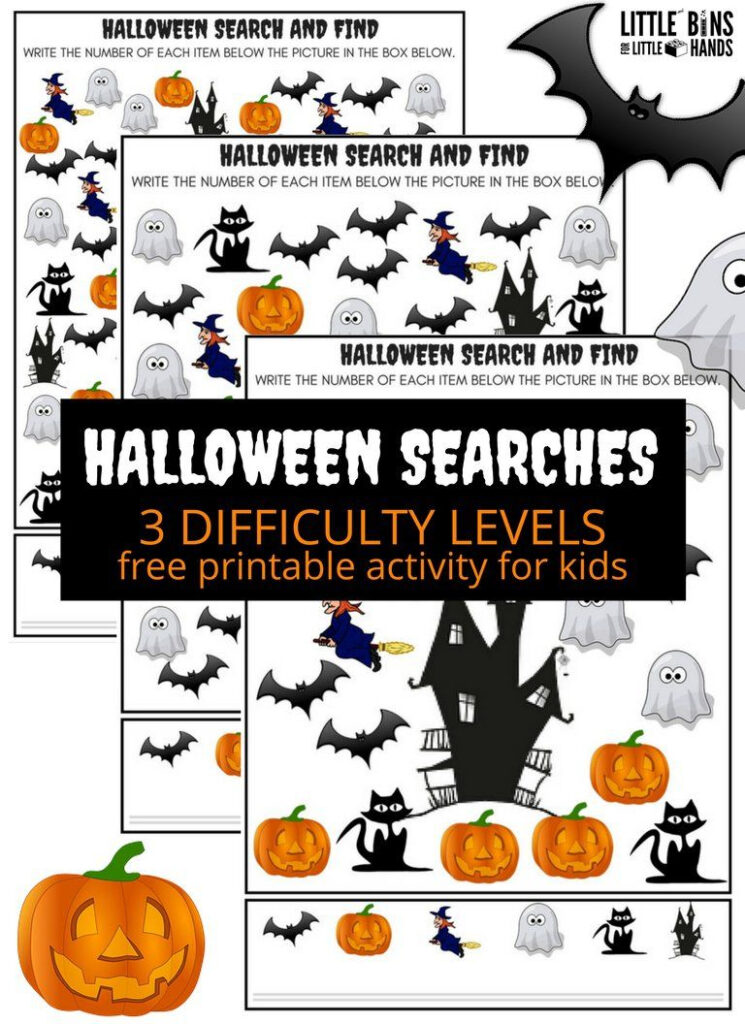 Halloween Searches Seek And Find Math Activity | Halloween