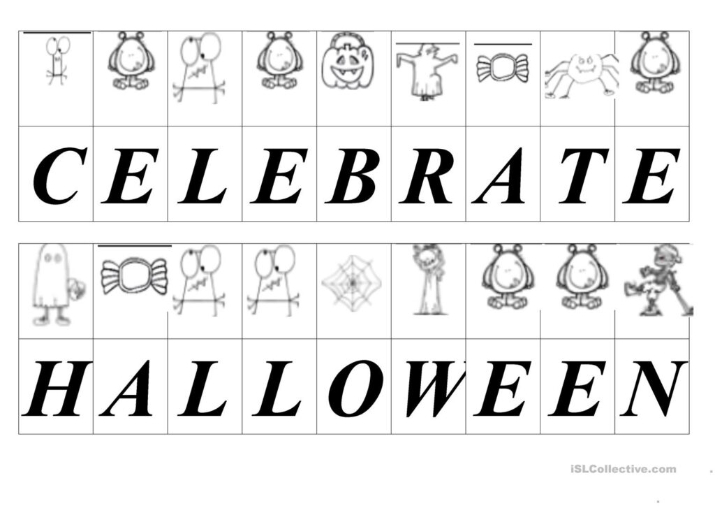 Halloween Secret Message Decoding   English Esl Worksheets