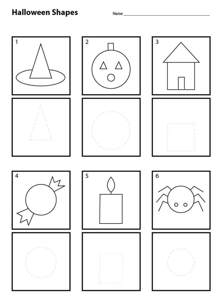 Halloween Shapes For Pre K   Art Projects For Kids