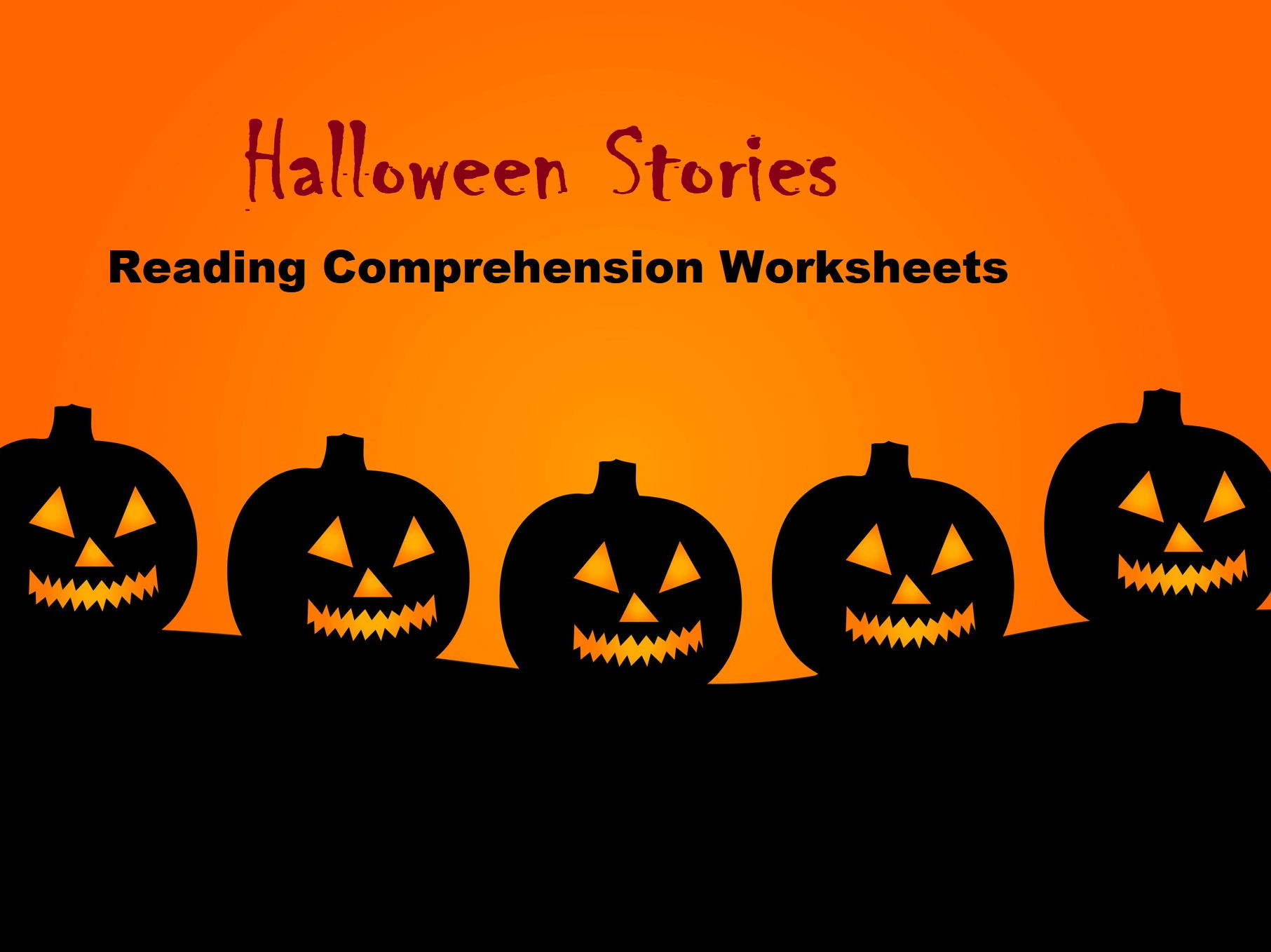 Halloween Stories - Reading Comprehension Worksheets (Save 65%)