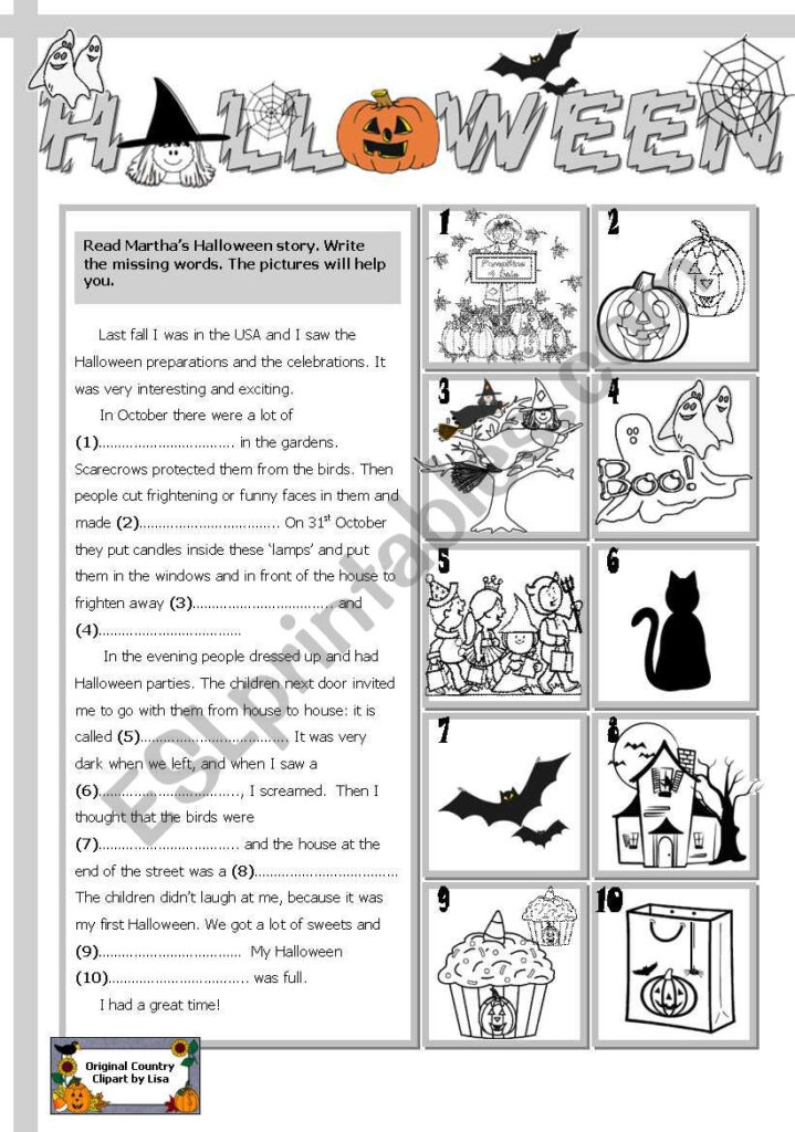 Halloween Story   Esl Worksheettecus