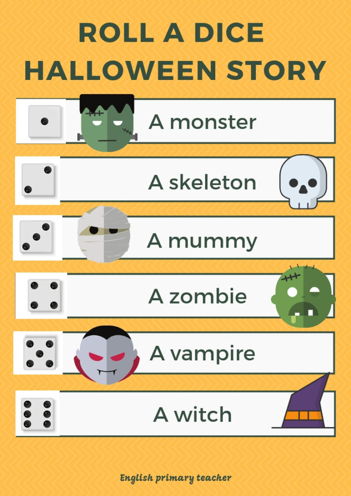 Halloween Story: Roll A Dice – English Primary Teacher