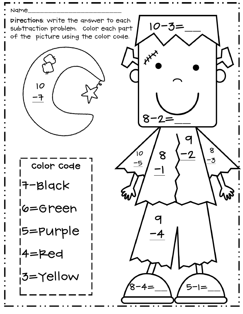 Halloween Subtraction Colornumber Frank.pdf | Halloween