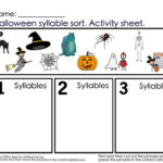 Halloween Syllable Sort Print Copy | Syllable Sort, Activity