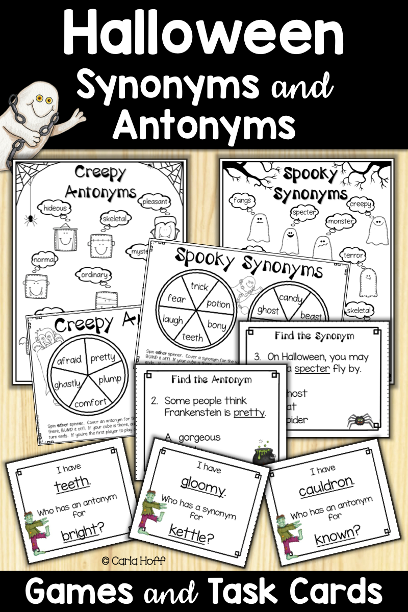 Halloween Synonyms &amp;amp; Antonyms Games | Synonyms And Antonyms