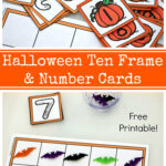 Halloween Ten Frame & Number Cards Printable   Where