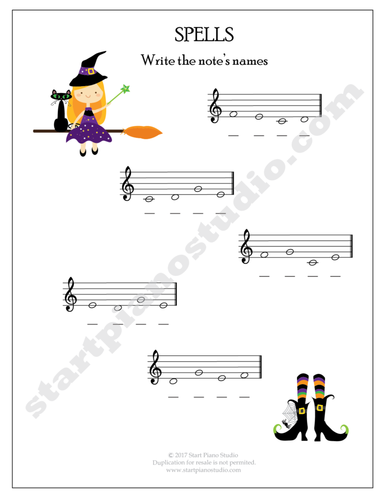 Halloween Theory Printables | Start Piano Studio | Piano Halloween Theory Printables | Start Piano Studio | Piano