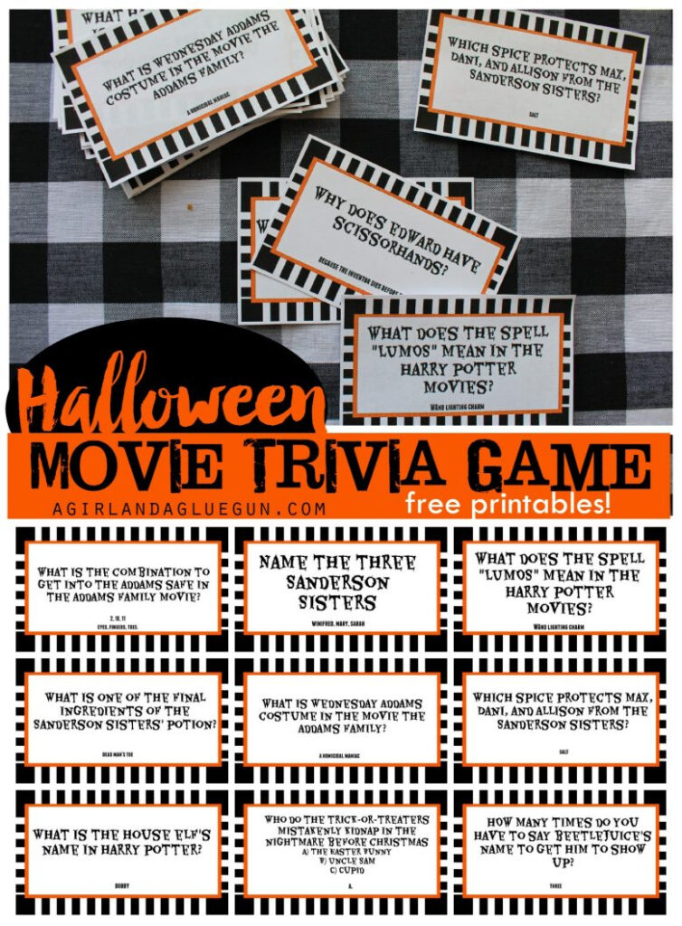 Halloween Trivia Game With Free Printables Kids Version And