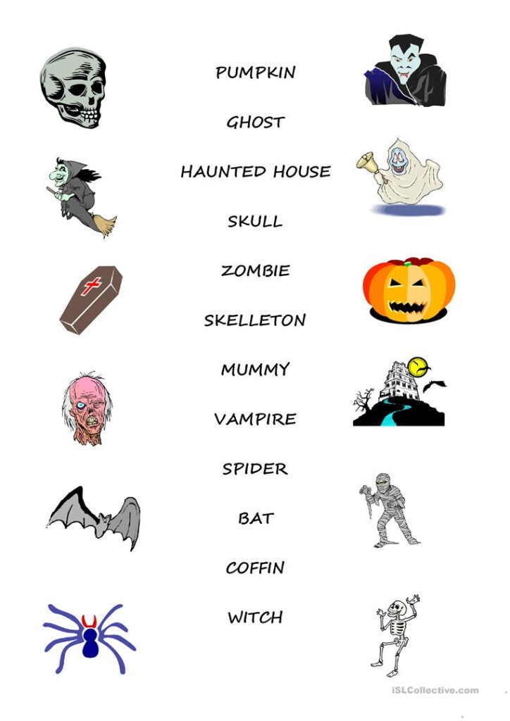 Halloween Vocabulary   English Esl Worksheets For Distance