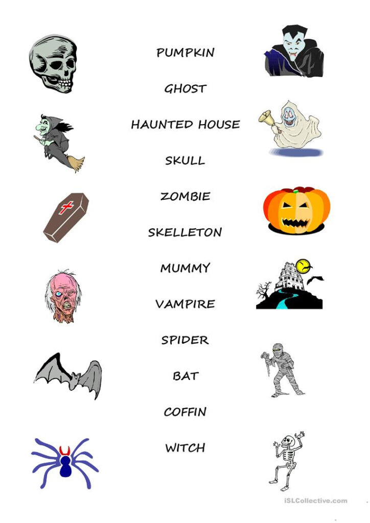 Halloween Vocabulary English Esl Worksheets For Distance