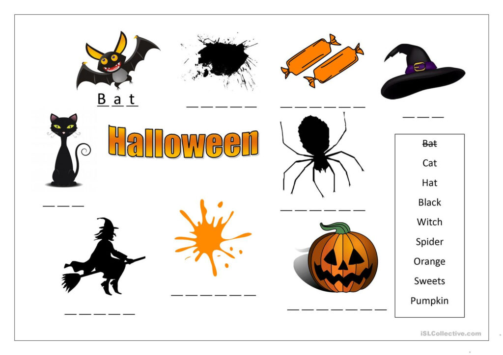 Halloween Vocabulary English Esl Worksheets For Distance