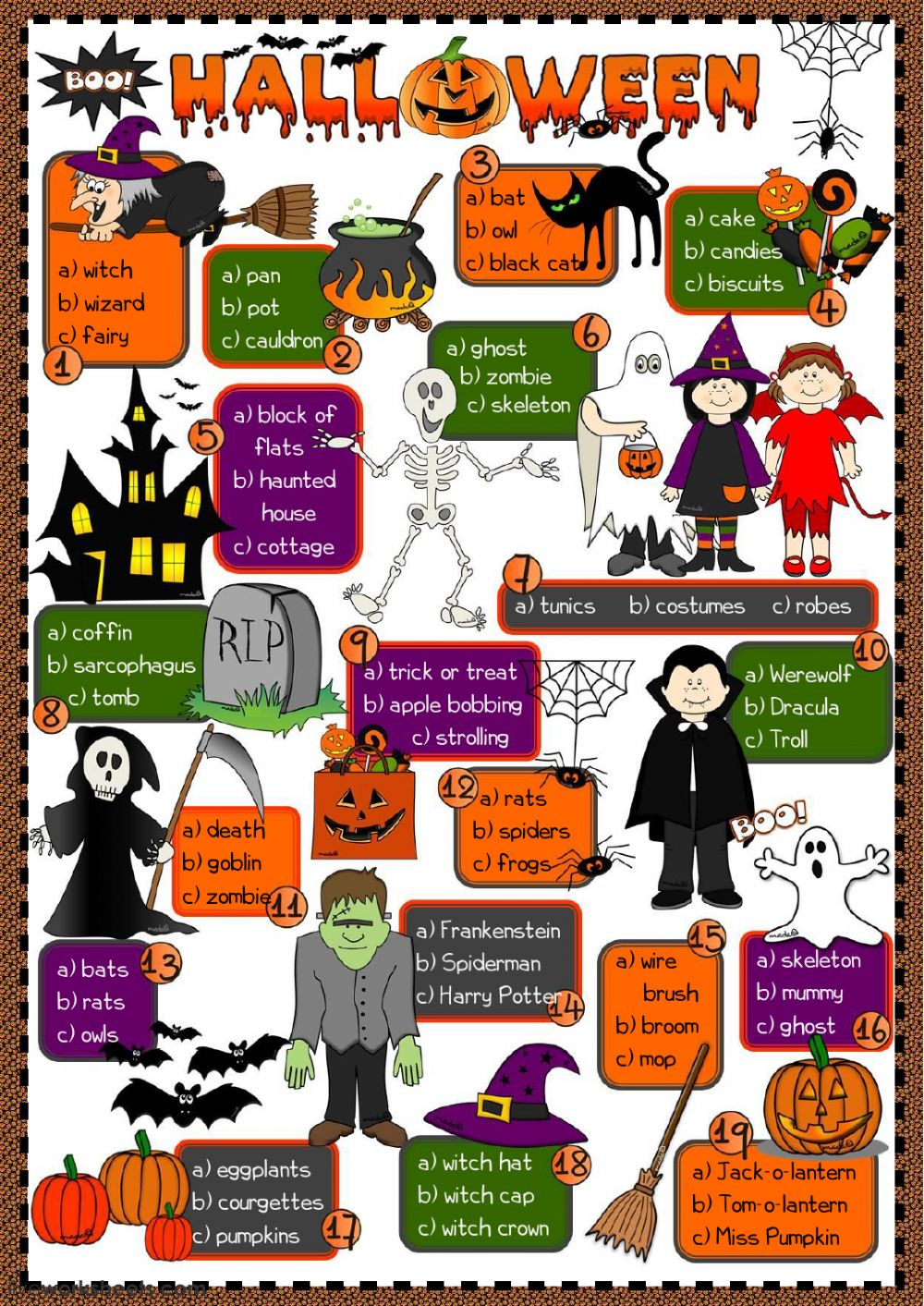 Halloween - Vocabulary Worksheet