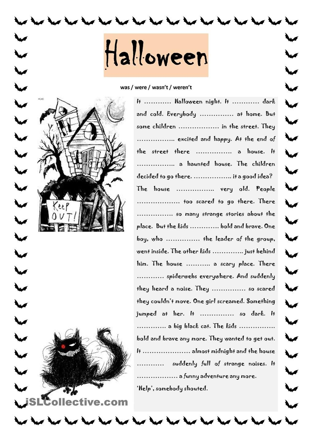 Halloween Was / Were | Halloween Worksheets, Halloween