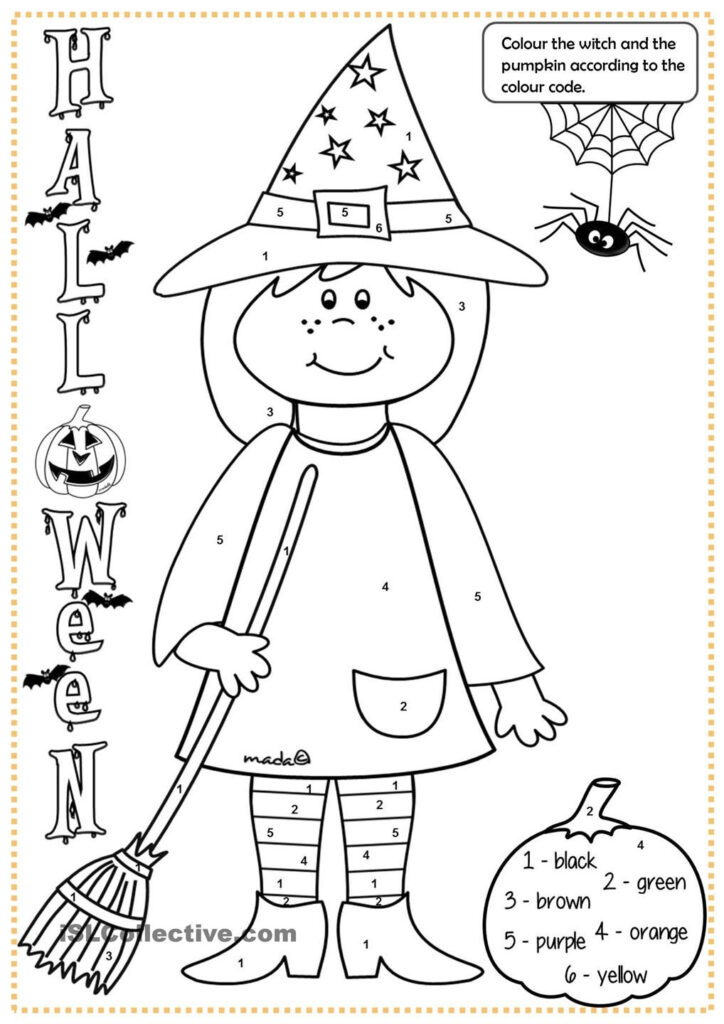 Halloween Witch   Colouring | Halloween Worksheets