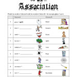 Halloween Word Association Worksheet   Tefl Resources