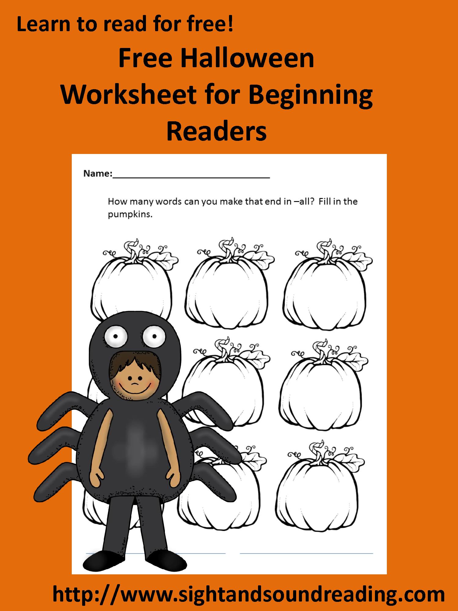 Halloween Word Family Fun! – Free Phonics Worksheet For