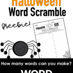 Halloween Word Scramble Worksheet {Freebie} How Many Words