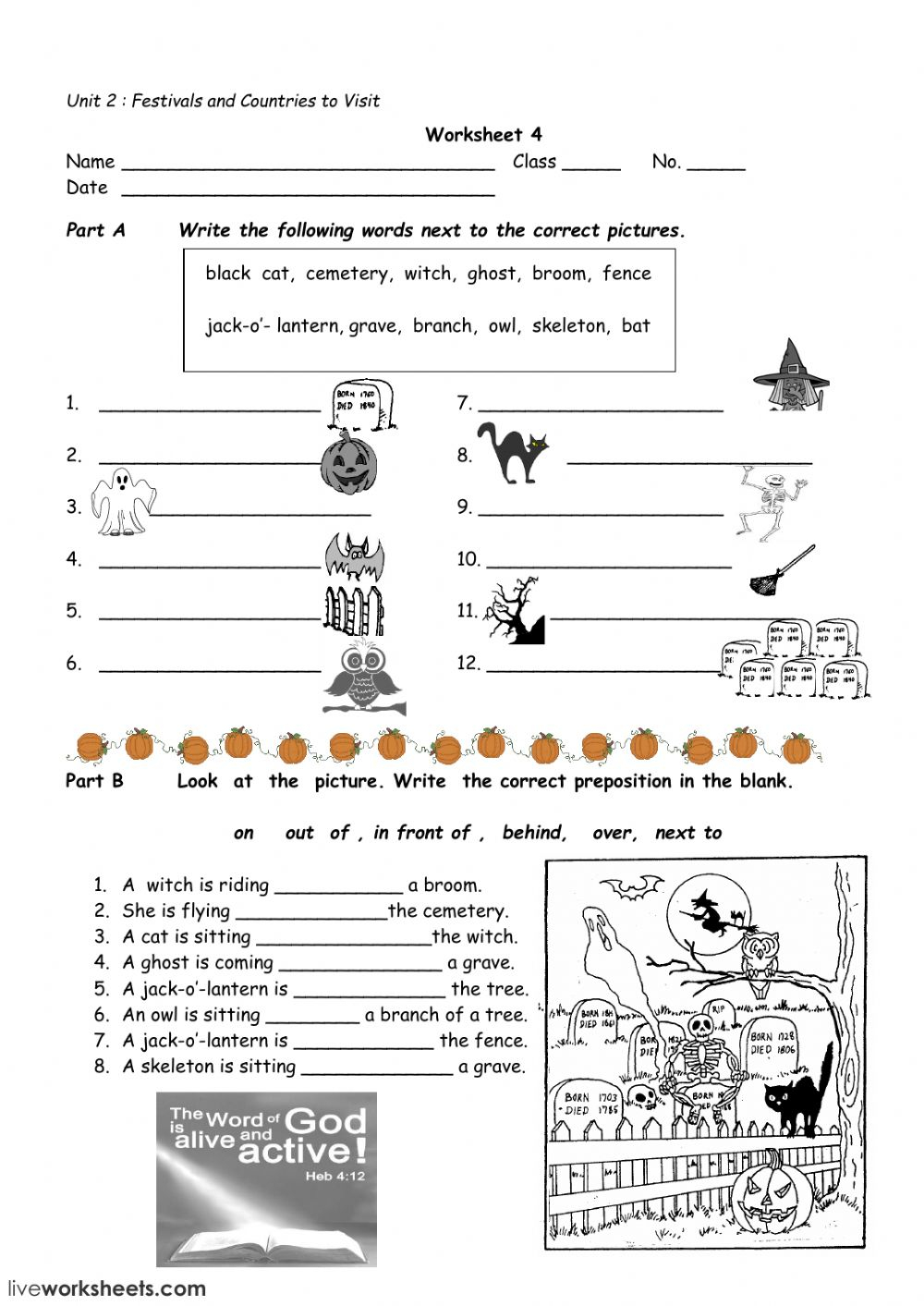 Halloween Worksheet 4 Worksheet