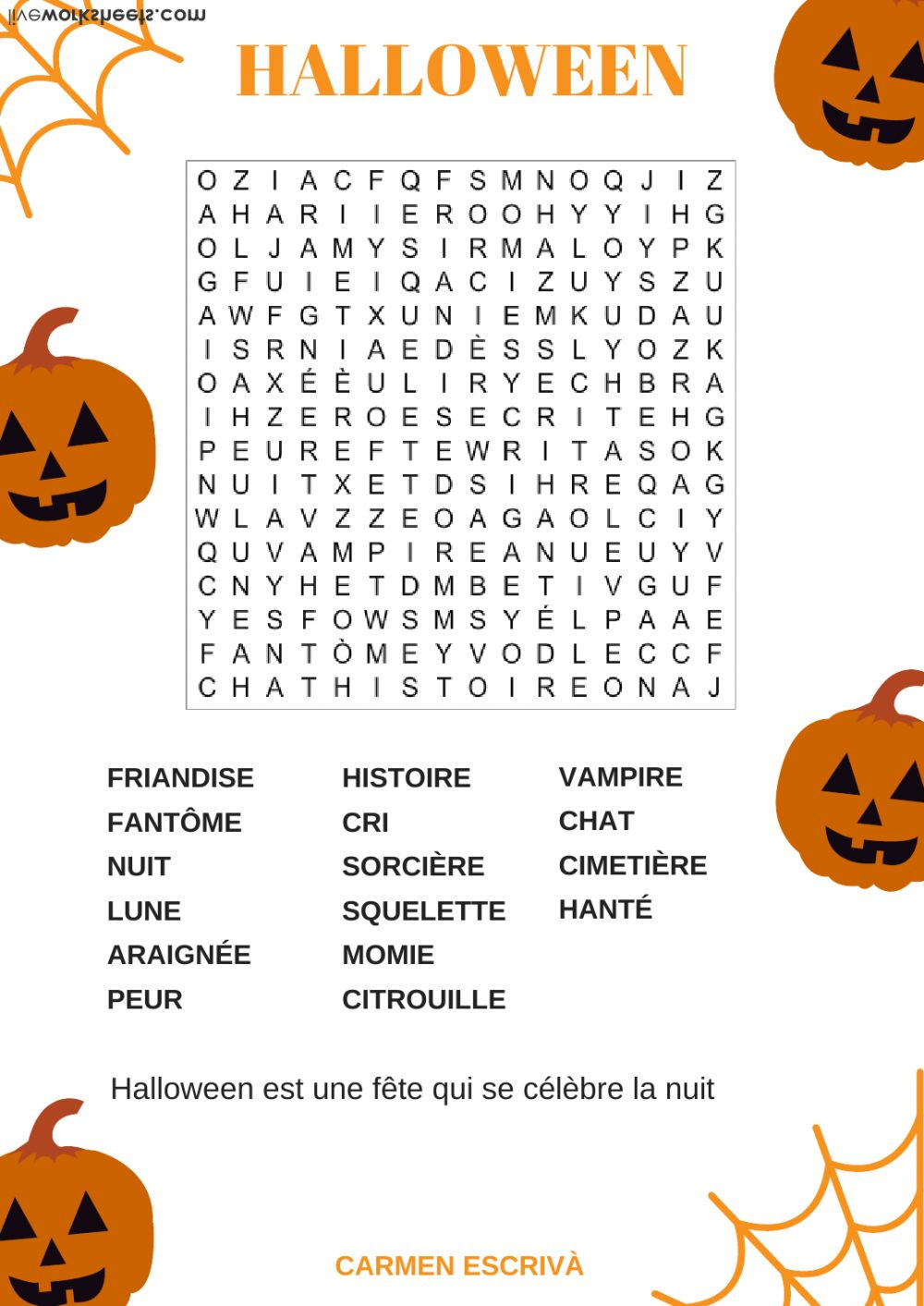 Halloween Worksheet