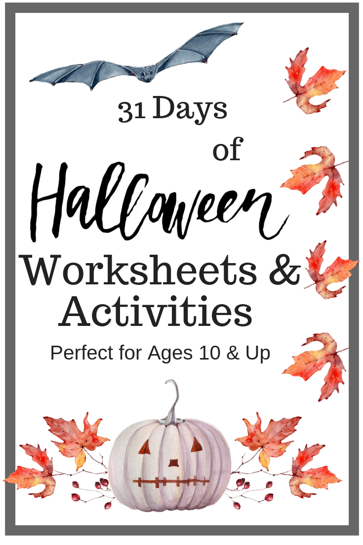 Halloween Worksheets &amp;amp; Activities For Older Kids Free