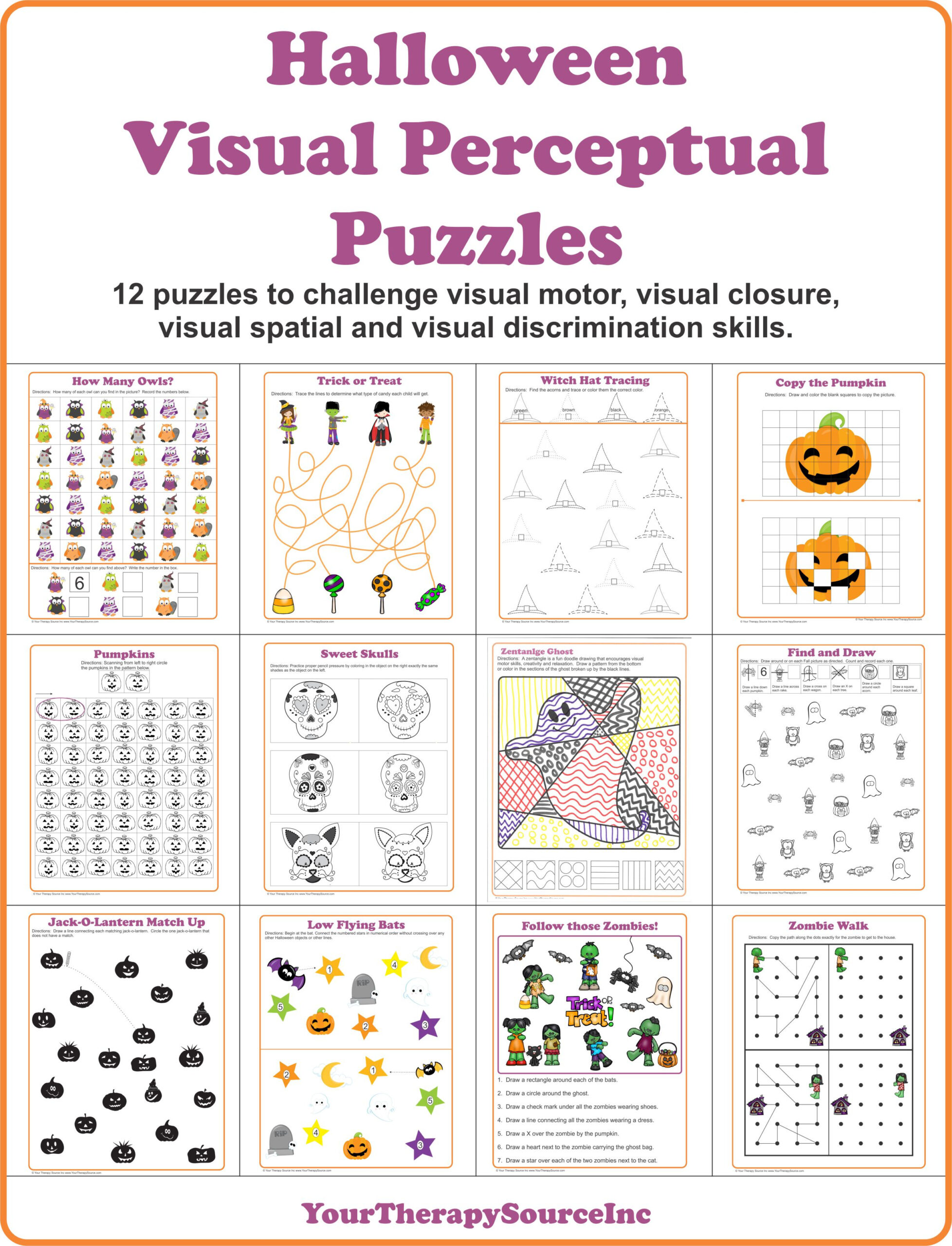 Halloween Worksheets And Activities Bundle