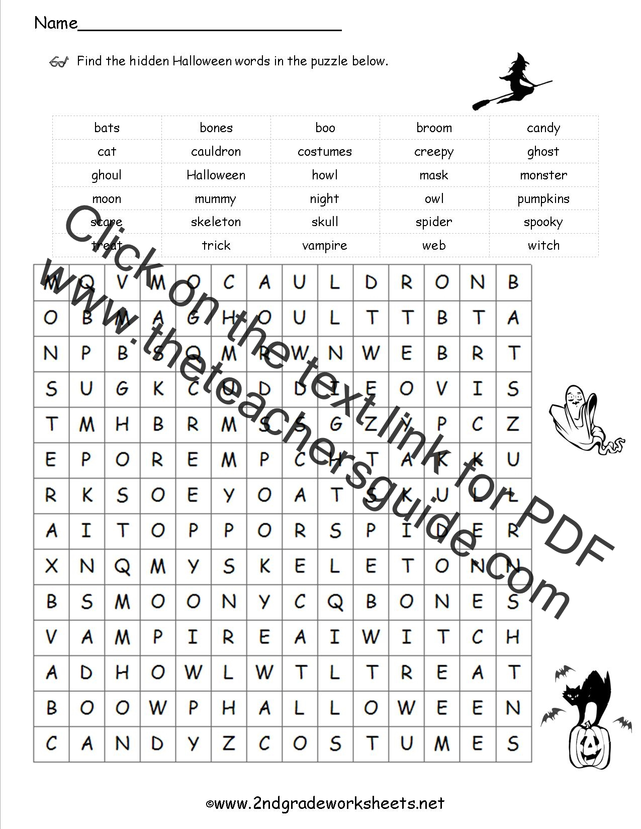 Halloween Worksheets Pdf 5th Grade | AlphabetWorksheetsFree.com