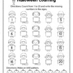 Halloween Worksheets For First Grade Halloween Counting Math