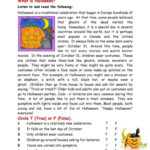 Halloween Worksheets Reading Comprehension What Is Halloween