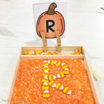 Halloween Writing Trays Preschool Letters Holiday Sensory