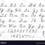 Hand Drawn Uppercase Calligraphic Alphabet And