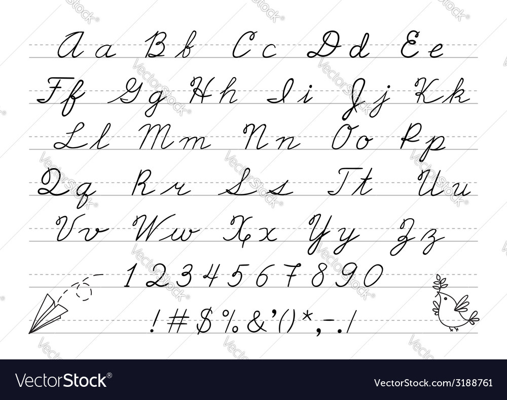 Cursive Alphabet Uppercase